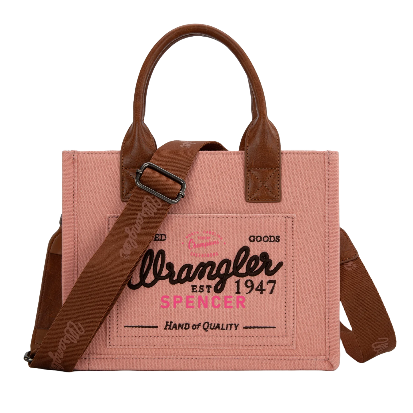 Wrangler Ladies Pink Vintage Canvas Crossbody Tote WG136-8120SPK