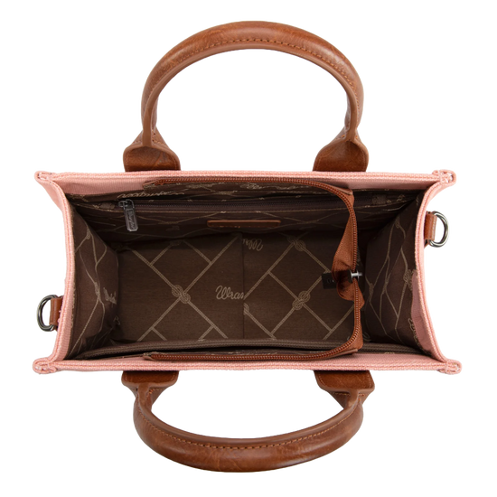 Wrangler Ladies Pink Vintage Canvas Crossbody Tote WG136-8120SPK