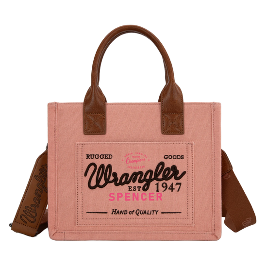 Wrangler Ladies Pink Vintage Canvas Crossbody Tote WG136-8120SPK