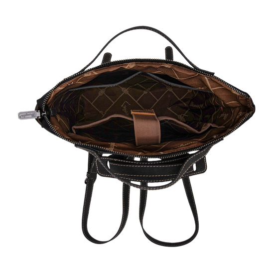 Wrangler Ladies Black Cowhide Convertible Crossbody Backpack WG169-9112BK