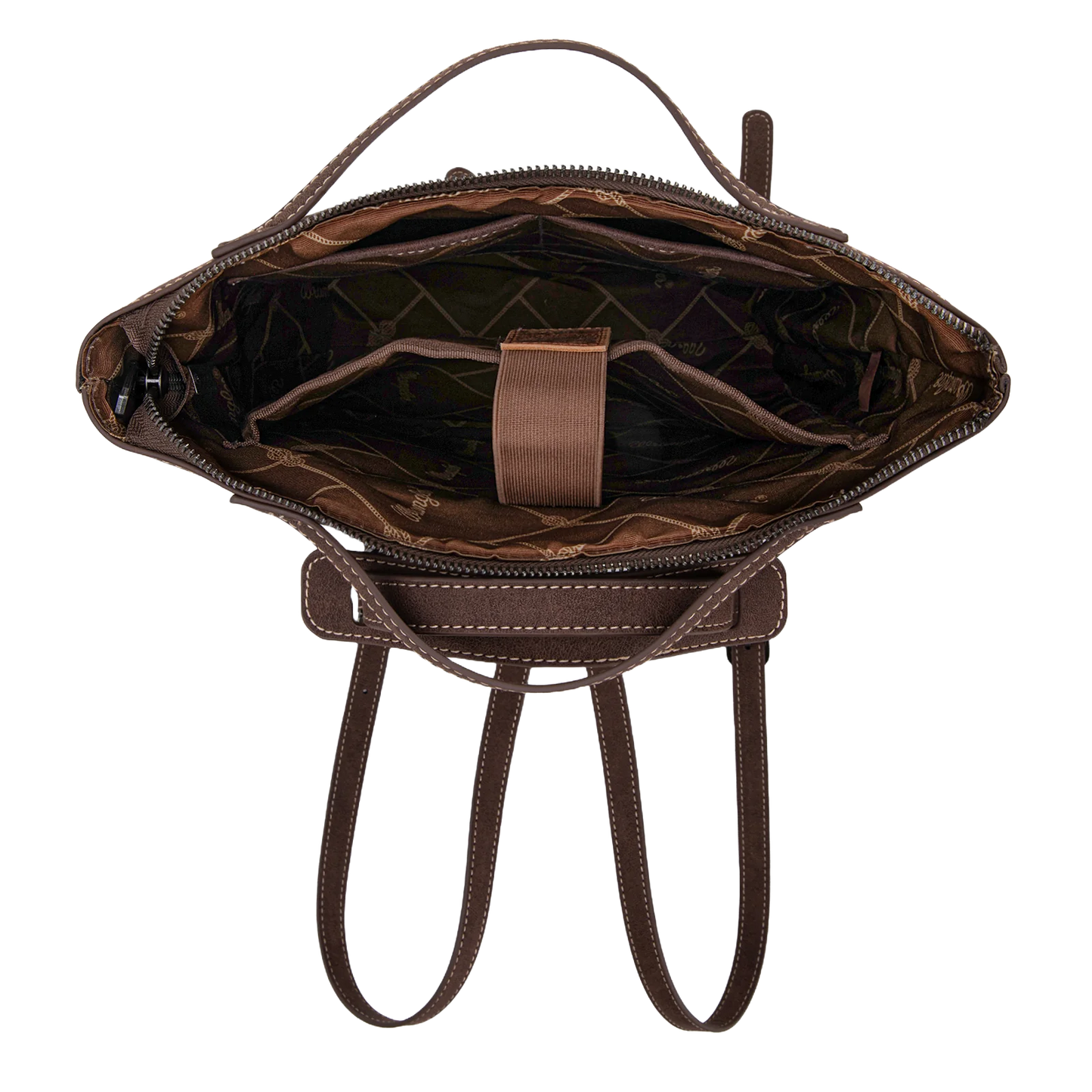 Wrangler Ladies Coffee Cowhide Convertible Crossbody Backpack WG169-9112CF