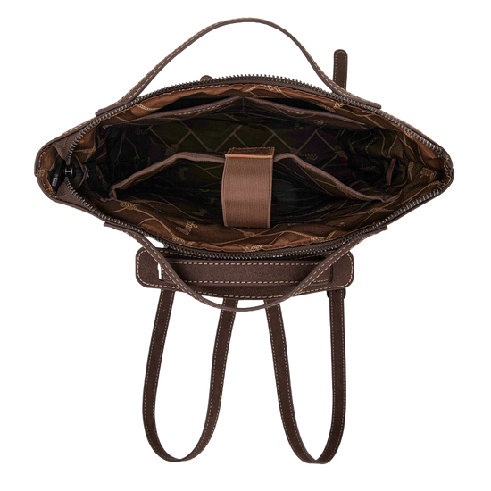 Wrangler Ladies Coffee Cowhide Convertible Crossbody Backpack WG169-9112CF