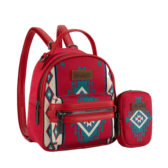 Wrangler Ladies Southwestern Knitted With Coin Pouch Mini Backpack WG174-8600OR