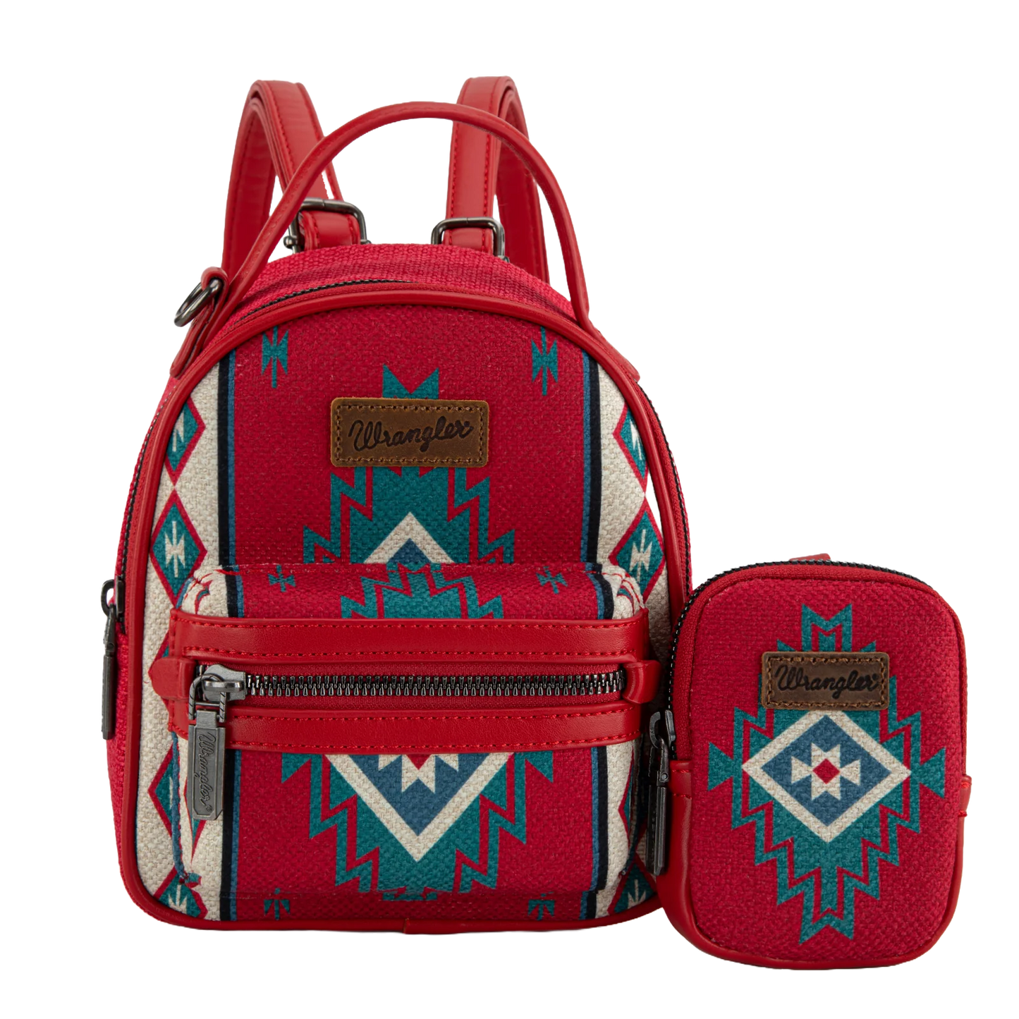 Wrangler Ladies Southwestern Knitted With Coin Pouch Mini Backpack WG174-8600OR