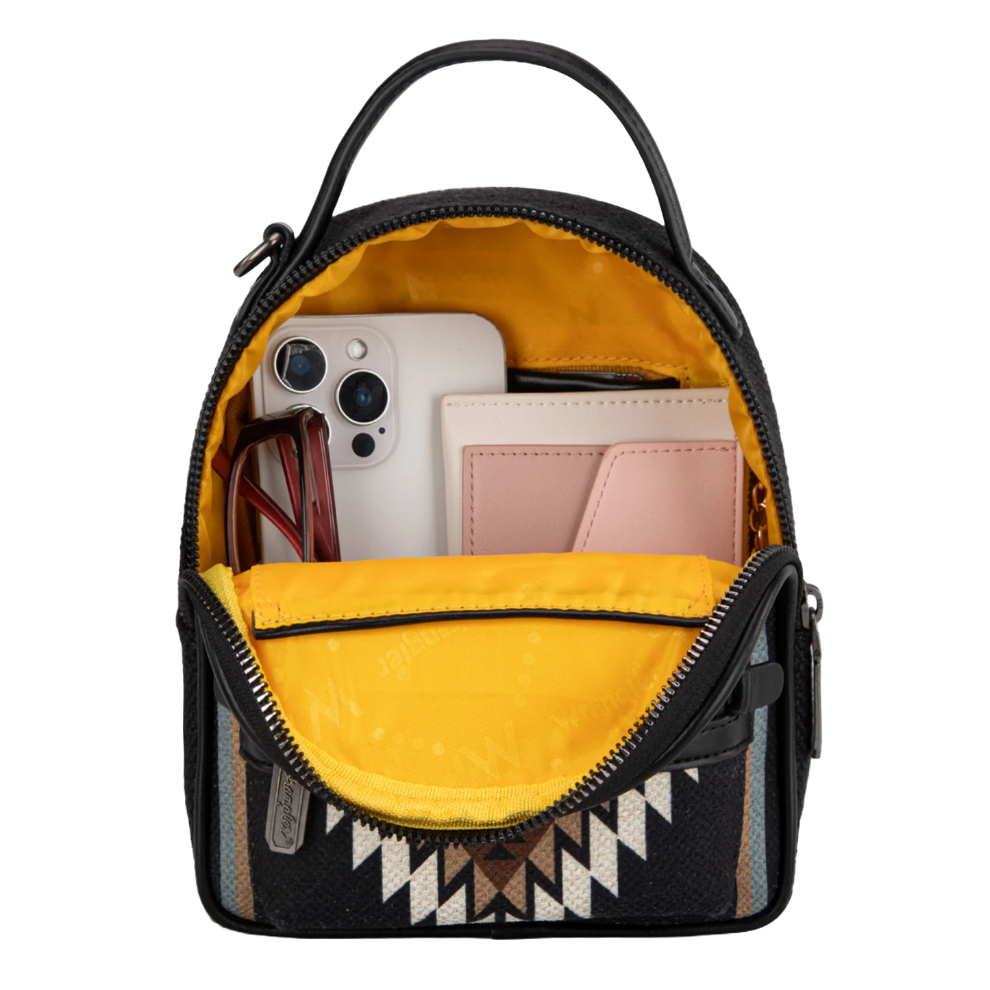 Wrangler Ladies Southwestern Black Mini Backpack With Coin Purse WG174-8601BK