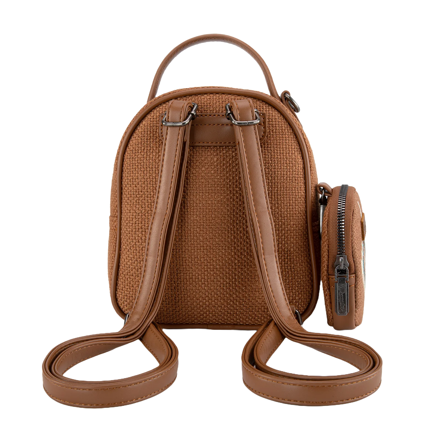 Wrangler Ladies Southwestern Brown Mini Backpack With Coin Purse WG174