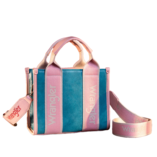 Wrangler Ladies Color Block Turquoise Small Tote Crossbody Bag WG2202-292TQ