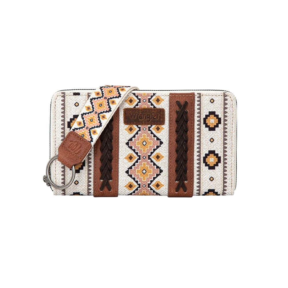 Wrangler Ladies Southwestern Art Print Coffee Wallet WG2202-W006CF