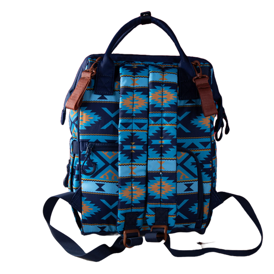 Wrangler Ladies Aztec Printed Navy Dual Sided Diaper Bag WG2204-9110NY