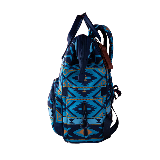 Wrangler Ladies Aztec Printed Navy Dual Sided Diaper Bag WG2204-9110NY