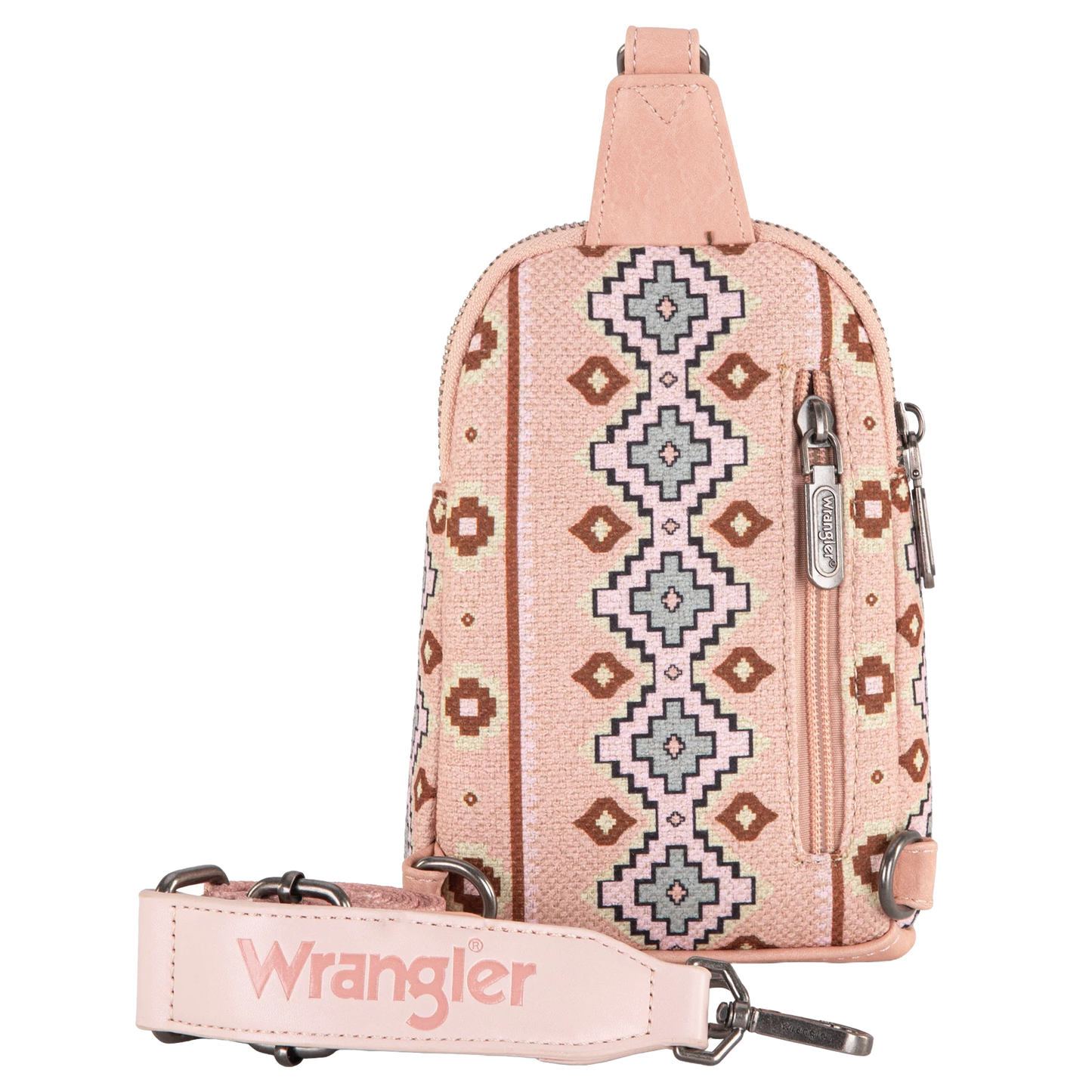 Wrangler Ladies Aztec Pink Sling Crossbody Bag WG2205-210PK