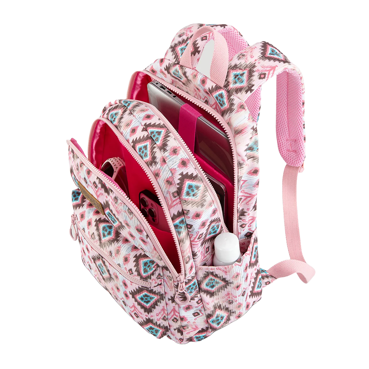 Wrangler Ladies Aztec Print Pink Backpack WG2206-9110PK