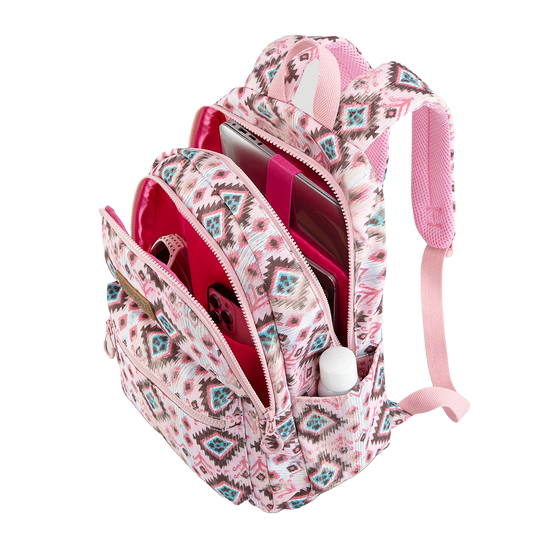 Wrangler Ladies Aztec Print Pink Backpack WG2206-9110PK
