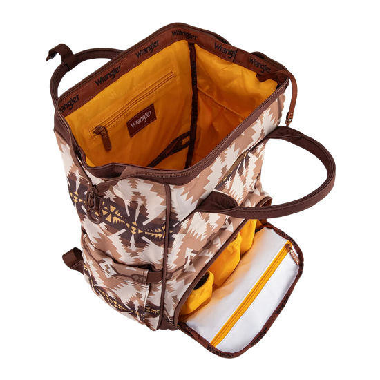 Wrangler Ladies Aztec Printed Callie Tan Diaper Bag WG2210-9110TN