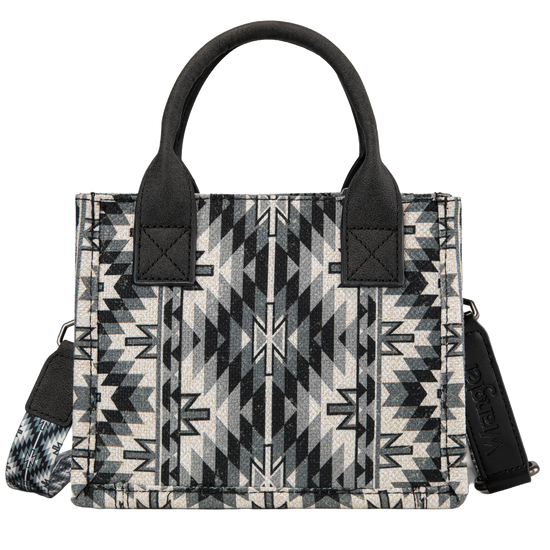 Wrangler Ladies Black Southwestern Print Mini Tote Crossbody Bag WG2213-8866SBK
