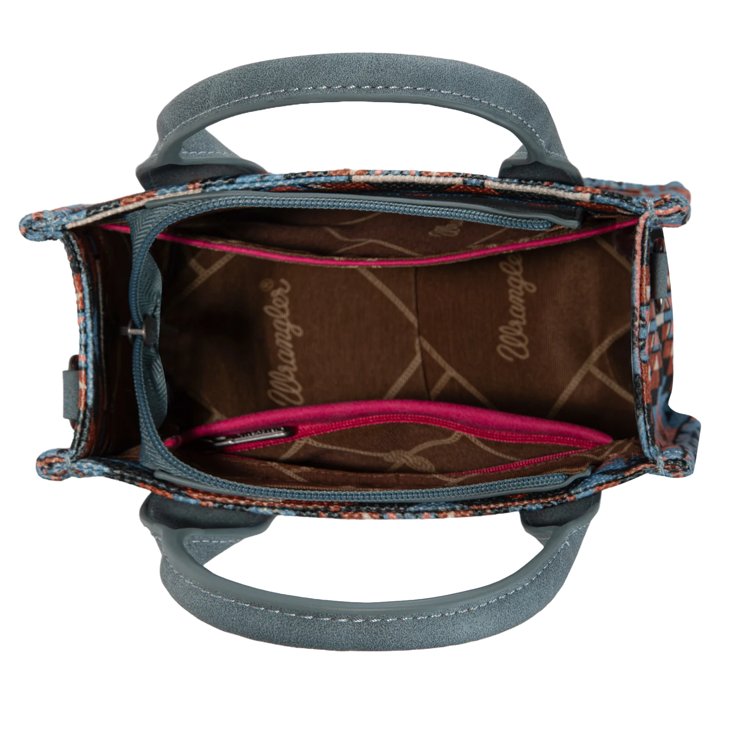 Wrangler Ladies Navy Southwestern Print Mini Tote Crossbody Bag WG2213-8866SNY