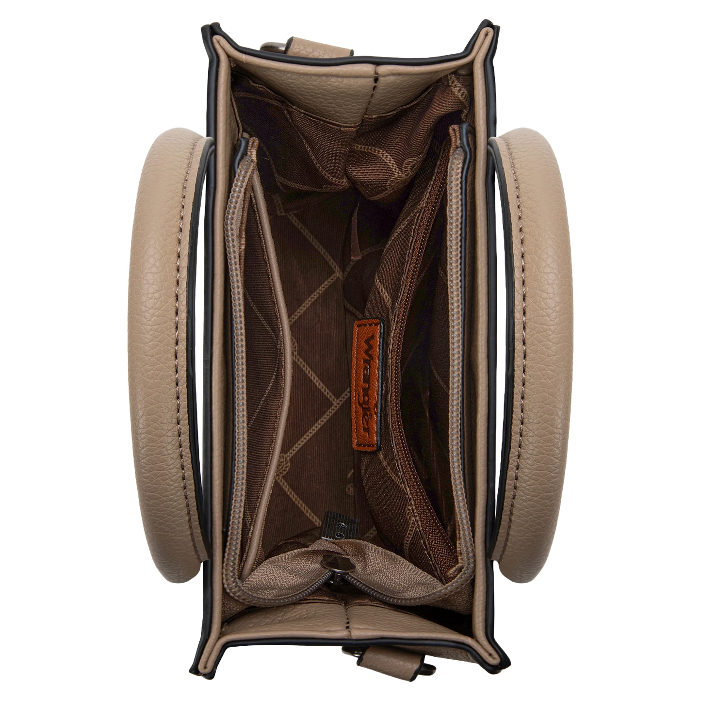 Wrangler Ladies Khaki Whipstitch Mini Crossbody Tote WG70S-8120KH