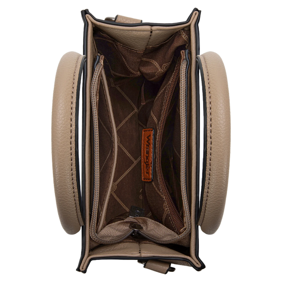 Wrangler Ladies Khaki Whipstitch Mini Crossbody Tote WG70S-8120KH