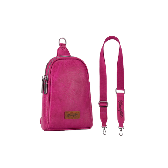 Wrangler Ladies Hot Pink Sling Crossbody Bag WG87-210HPK