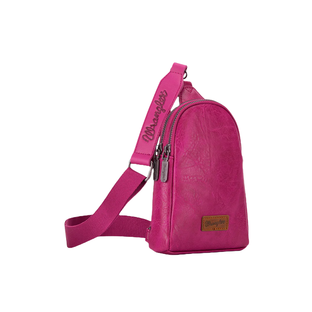 Wrangler Ladies Hot Pink Sling Crossbody Bag WG87-210HPK