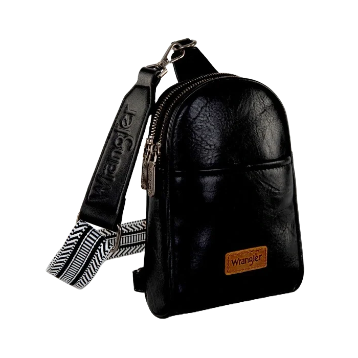 Wrangler Ladies Western Black Crossbody Dual Bag WG87-227BK