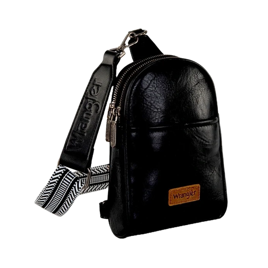 Wrangler Ladies Western Black Crossbody Dual Bag WG87-227BK