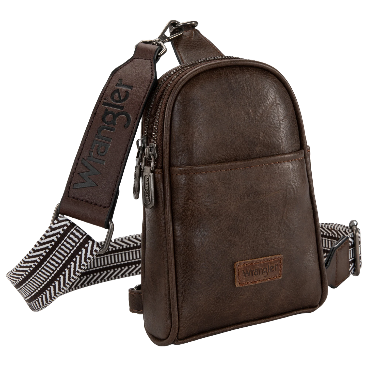 Wrangler Ladies Graphic Coffee Sling Crossbody Bag WG87-324CF