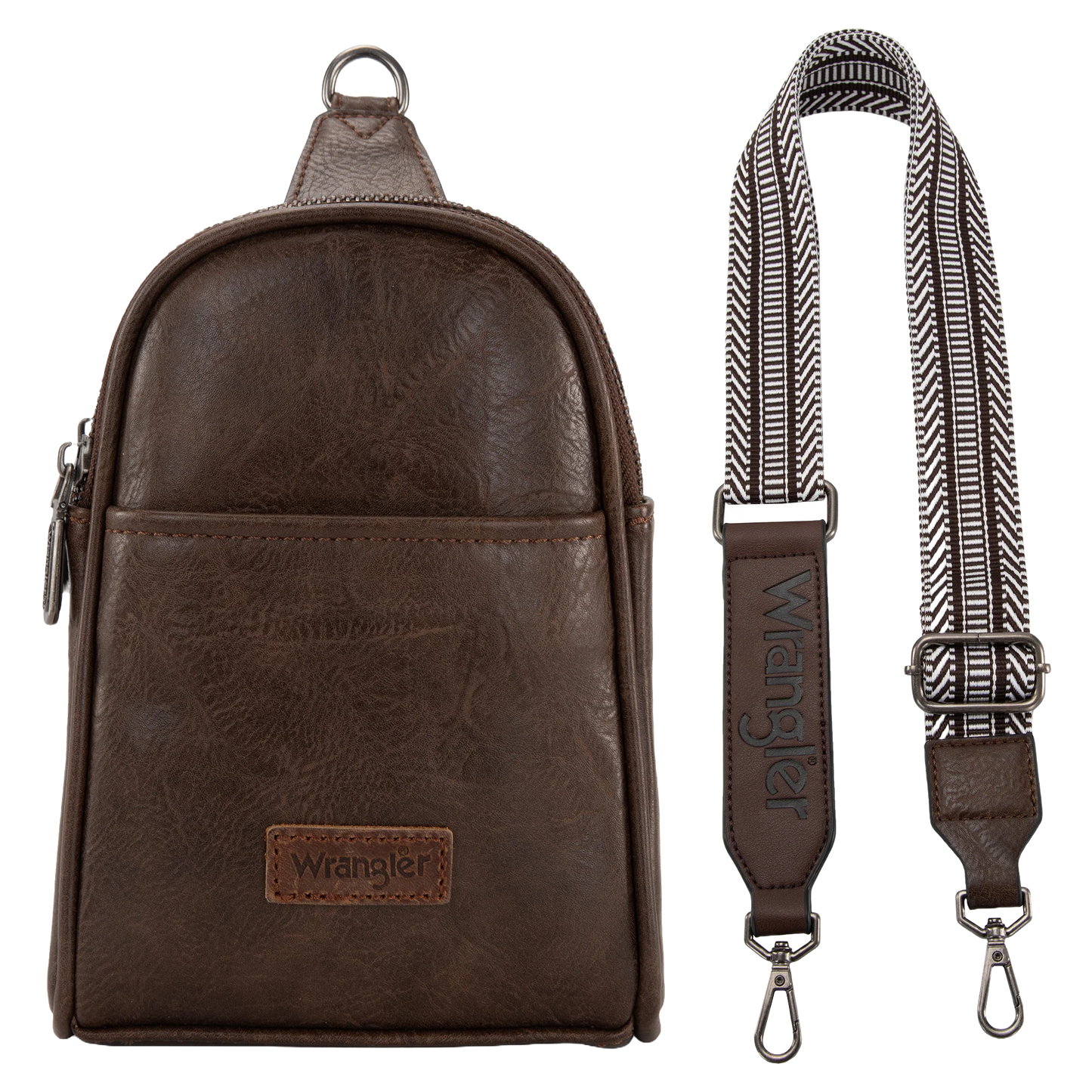 Wrangler Ladies Graphic Coffee Sling Crossbody Bag WG87-324CF