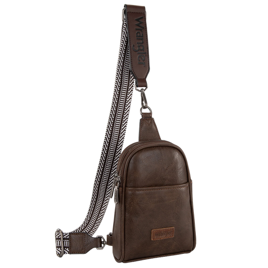 Wrangler Ladies Graphic Coffee Sling Crossbody Bag WG87-324CF