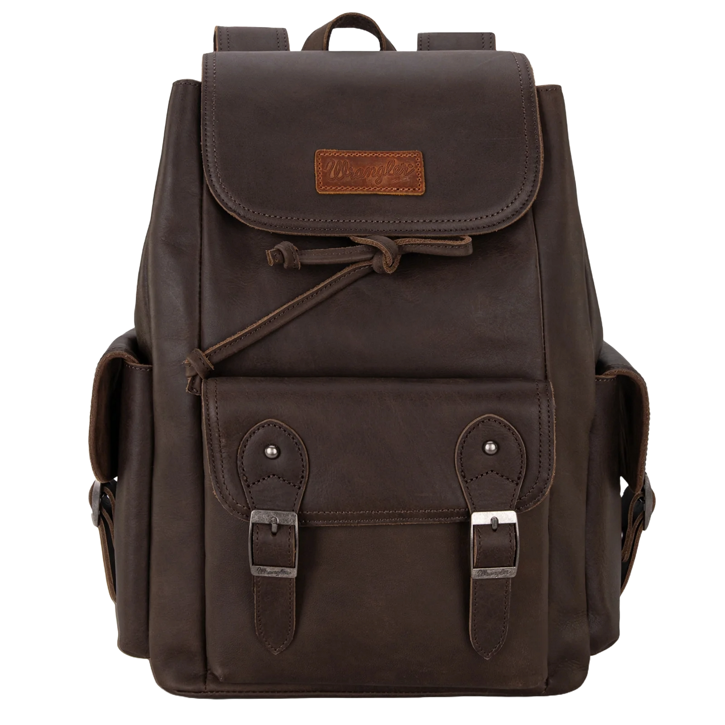 Wrangler Ladies 100% Genuine Leather Coffee Brown Backpack WG143-9110CF