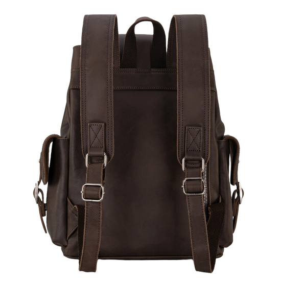 Wrangler Ladies 100% Genuine Leather Coffee Brown Backpack WG143-9110CF