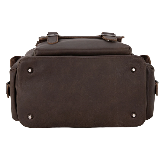 Wrangler Ladies 100% Genuine Leather Coffee Brown Backpack WG143-9110CF