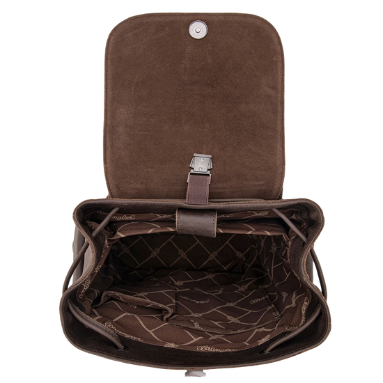 Wrangler Ladies 100% Genuine Leather Coffee Brown Backpack WG143-9110CF