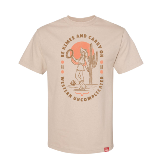 Kimes Ranch Ladies Be Kimes Graphic Logo Sand T-Shirt WSH0000064-BE007