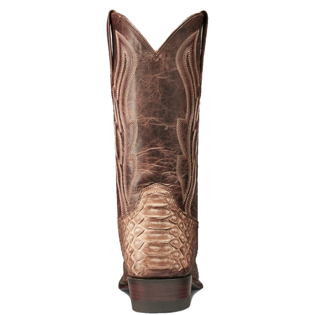 Tecovas Men's The Warren Ash Brown Python Leather Western Boot 11207AHB