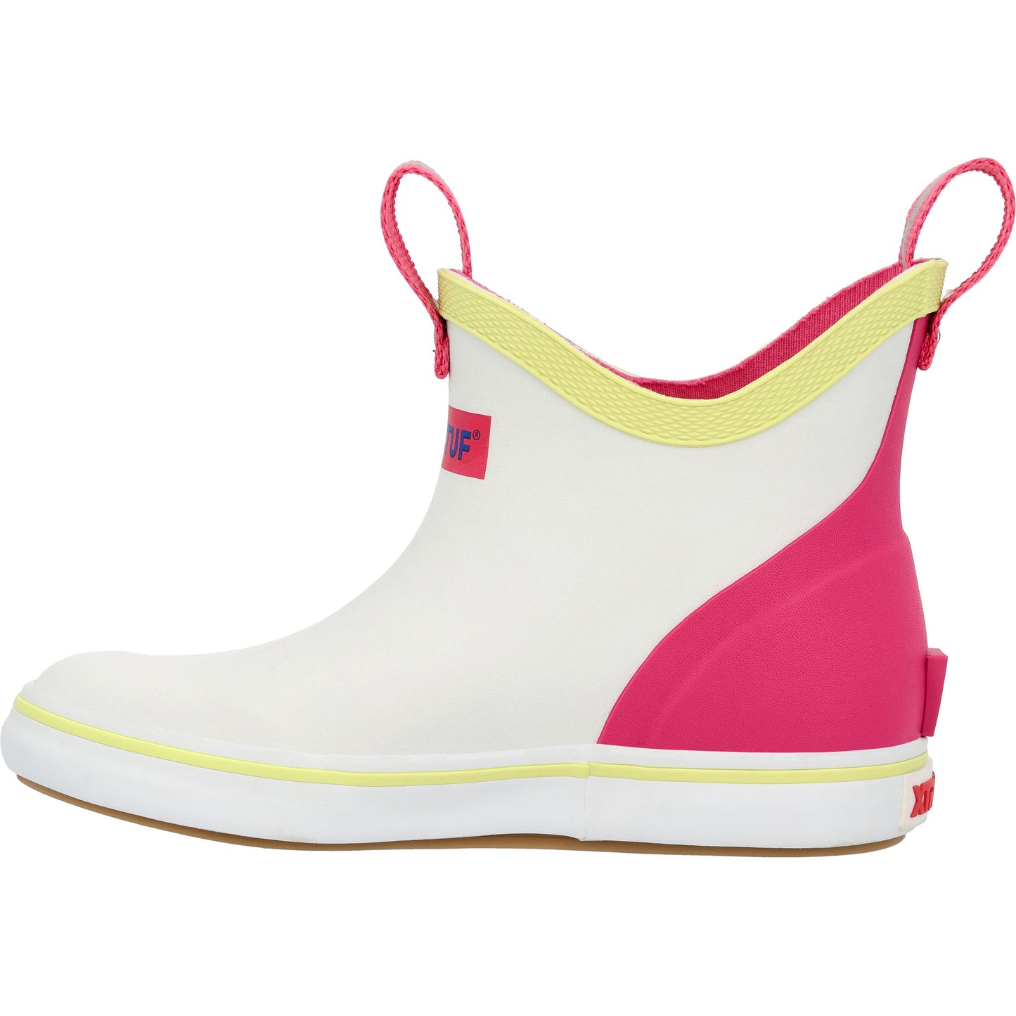 XTRATUF Little Kids White & Pink 6" Ankle Deck Boot XKAB101C