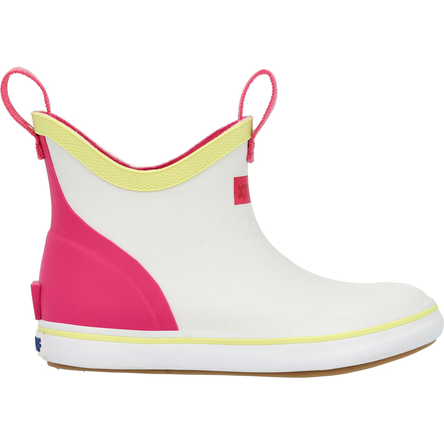 XTRATUF Little Kids White & Pink 6" Ankle Deck Boot XKAB101C