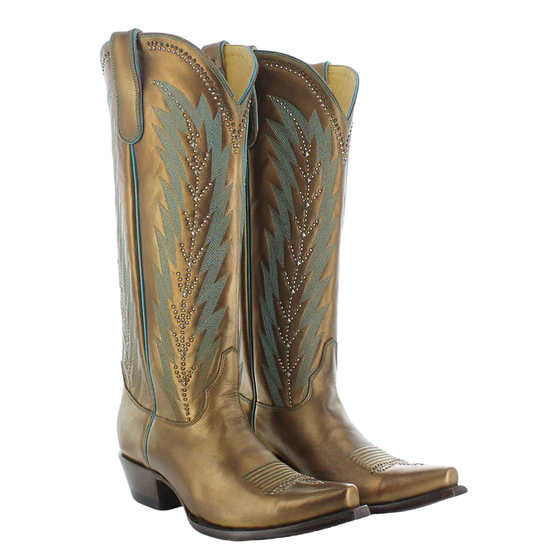 Old Gringo Ladies Karima Stud Copper Snip Toe Western Boots YL614-4