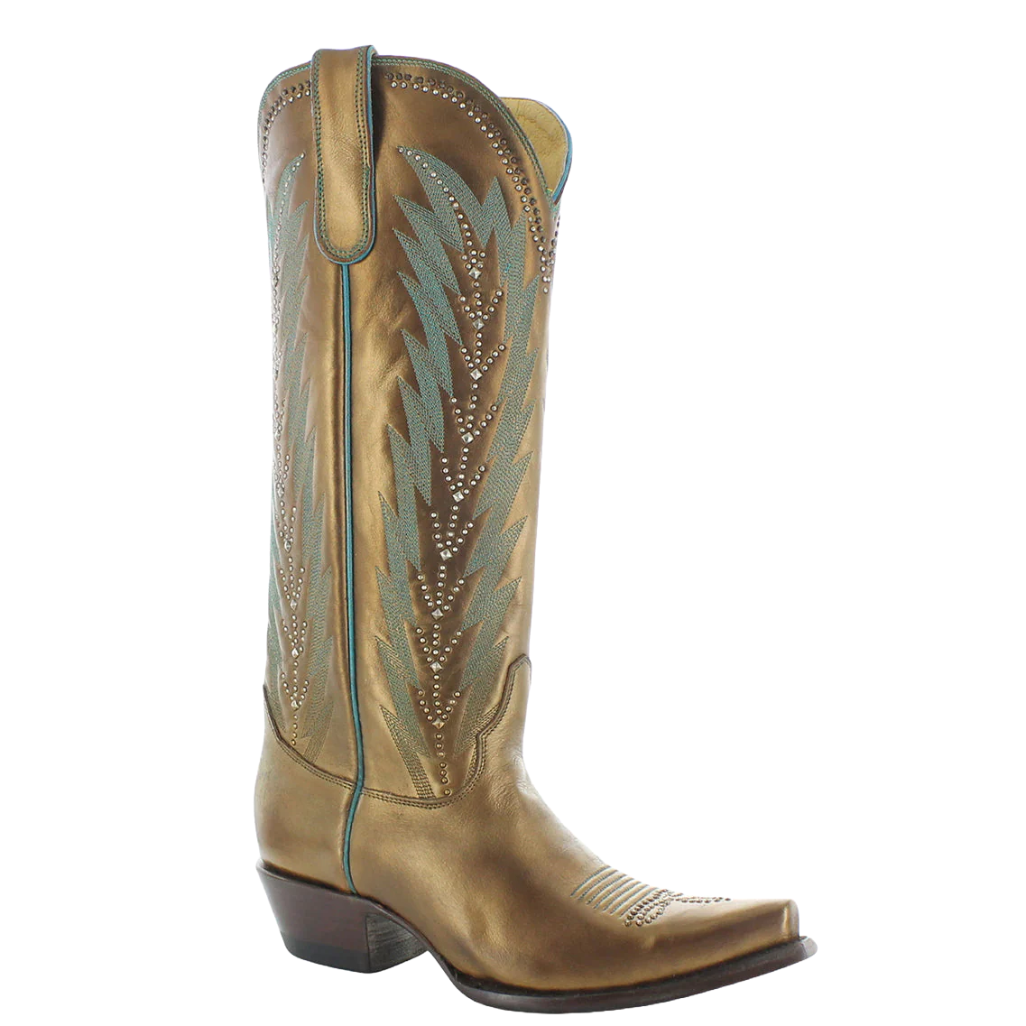Yippie Ki Yay Ladies Karima Stud Copper Snip Toe Western Boots YL614-4