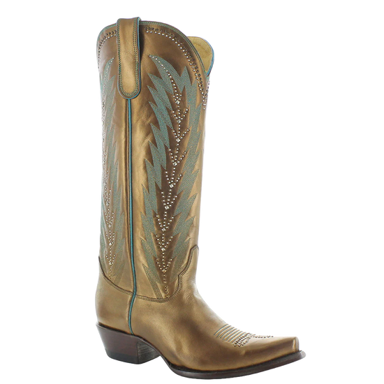 Yippie Ki Yay Ladies Karima Stud Copper Snip Toe Western Boots YL614-4