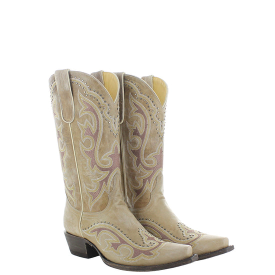 Yippee Ki Yay Ladies Havana Vesuvio Bone Snip Toe Boots YL635-4