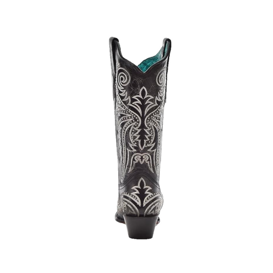Corral Ladies Embroidered & Studded Black Western Boots Z5209
