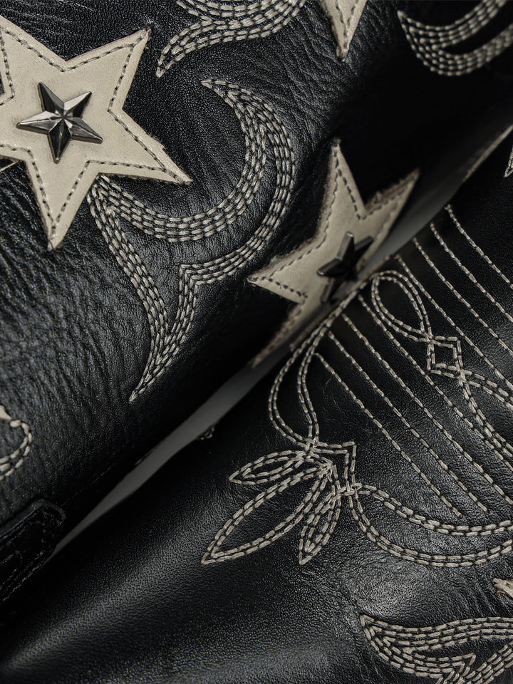 Corral Ladies Star Embroidered Graphic Black Western Boot Z5532