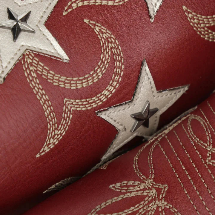 Corral Ladies Stars Overlay & Studs Red Western Boots Z5540
