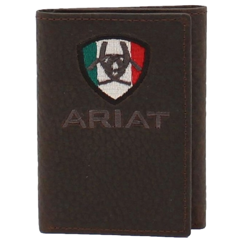 Ariat® Men's Mexico Flag Logo Trifold Wallet A35492282