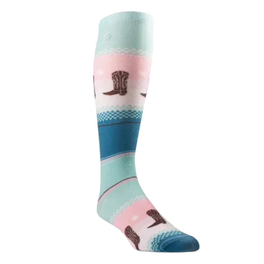 Ariat Ladies Western Serape Stride 2-Pair Kneehigh Socks AR4582-999