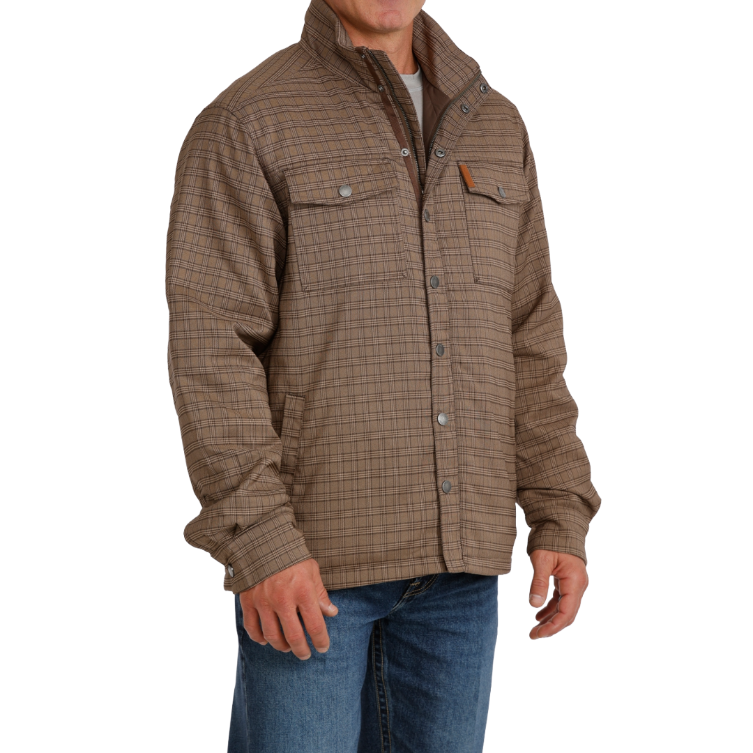 Cinch Men's Brown Plaid Concealed Carry Shirt Jacket MWJ1939001