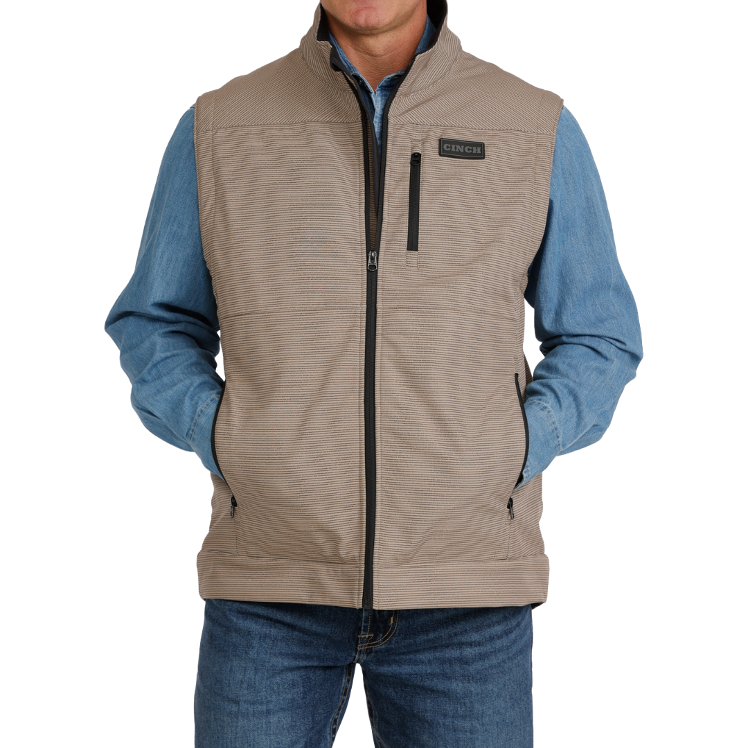 Cinch Men's Khaki Concealed Carry Bonded Vest MWV1541012