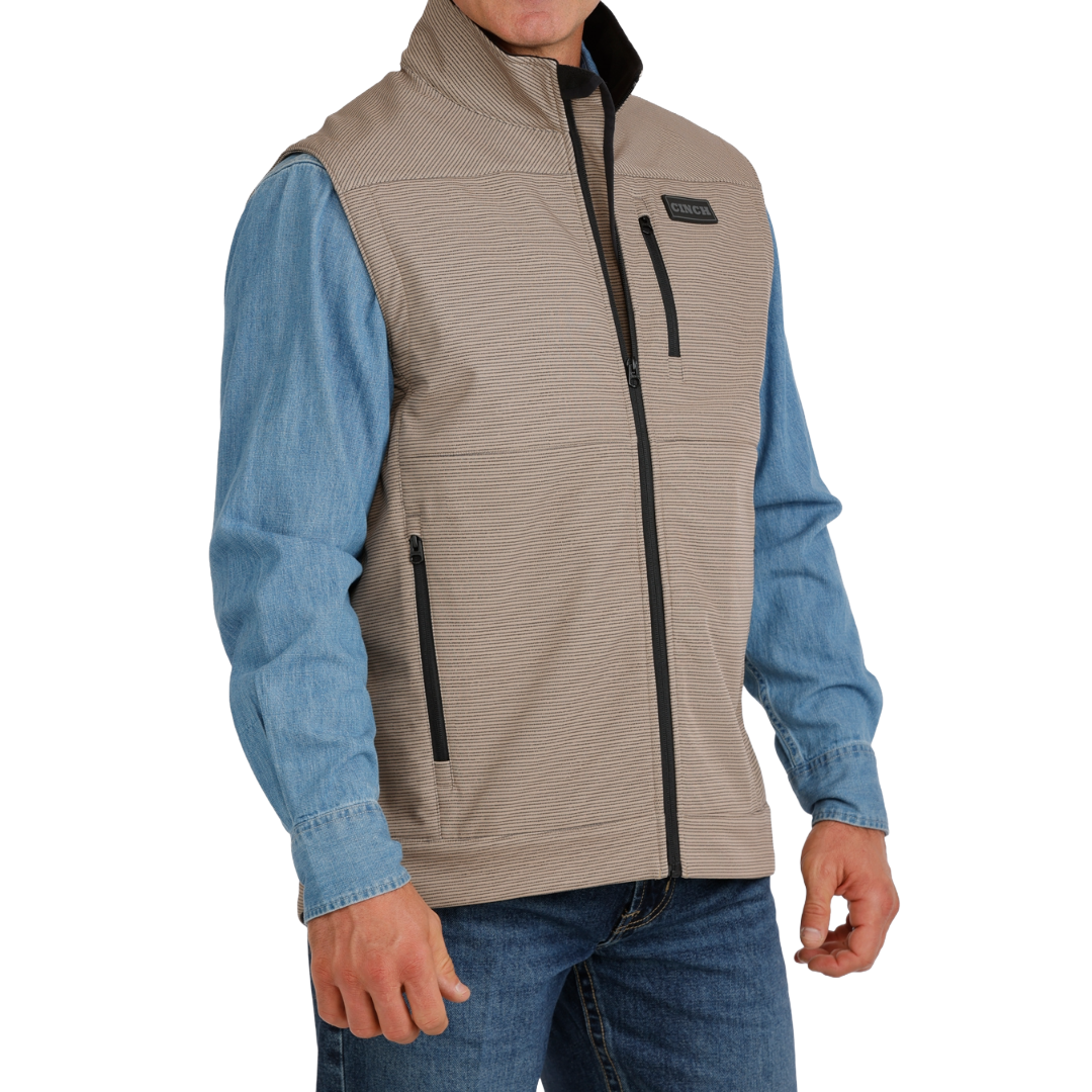 Cinch Men's Khaki Concealed Carry Bonded Vest MWV1541012