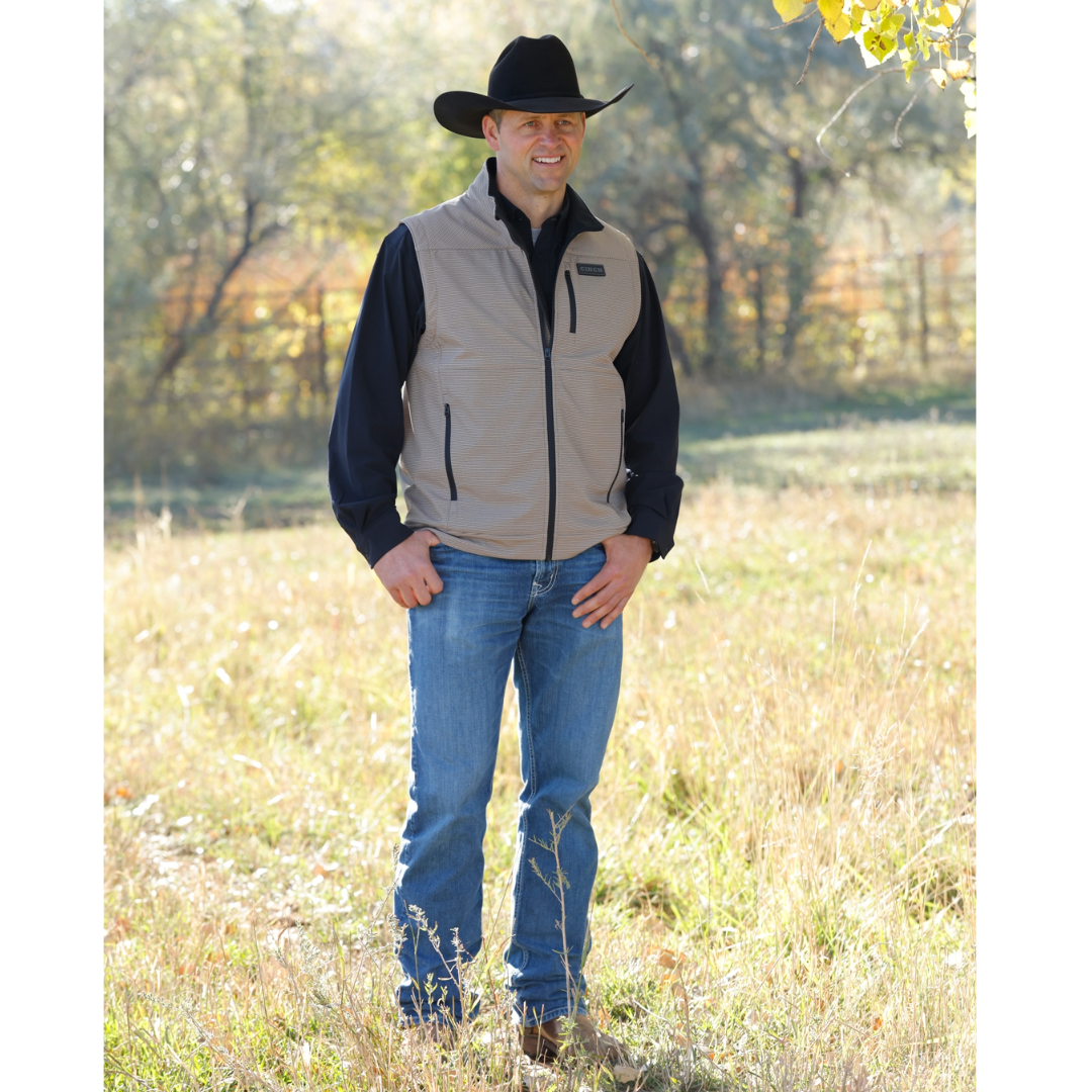 Cinch Men's Khaki Concealed Carry Bonded Vest MWV1541012